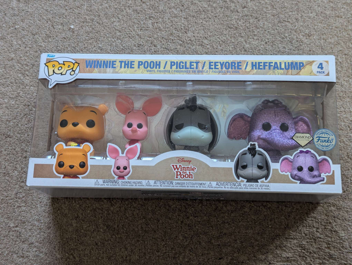 Damaged Box | WINNIE THE POOH / PIGLET / EEYORE / HEFFALUMP | Funko Pop Disney |  | Diamond | 4 Pack