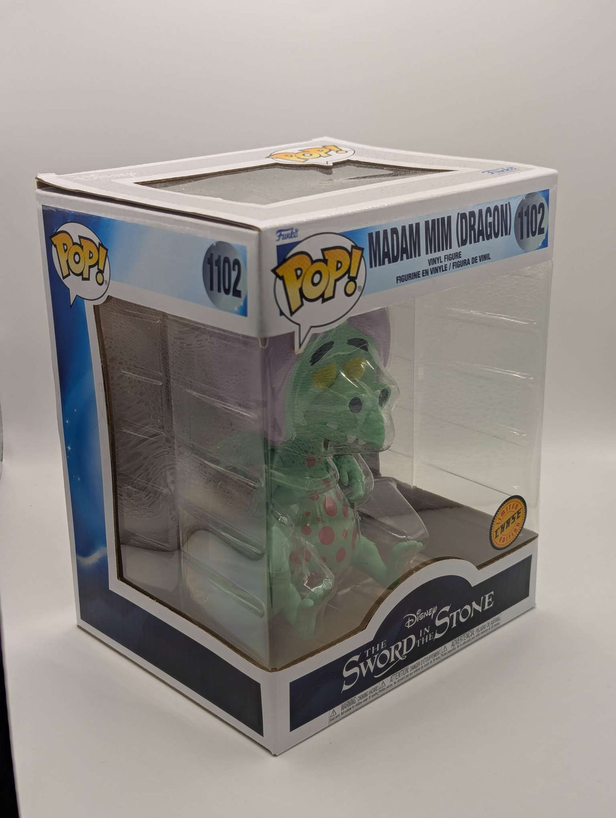 Damaged Box | Funko Pop Disney | The Sword in the Stone | Madam Mim (Dragon Sick) #1102 6 inch | Chase