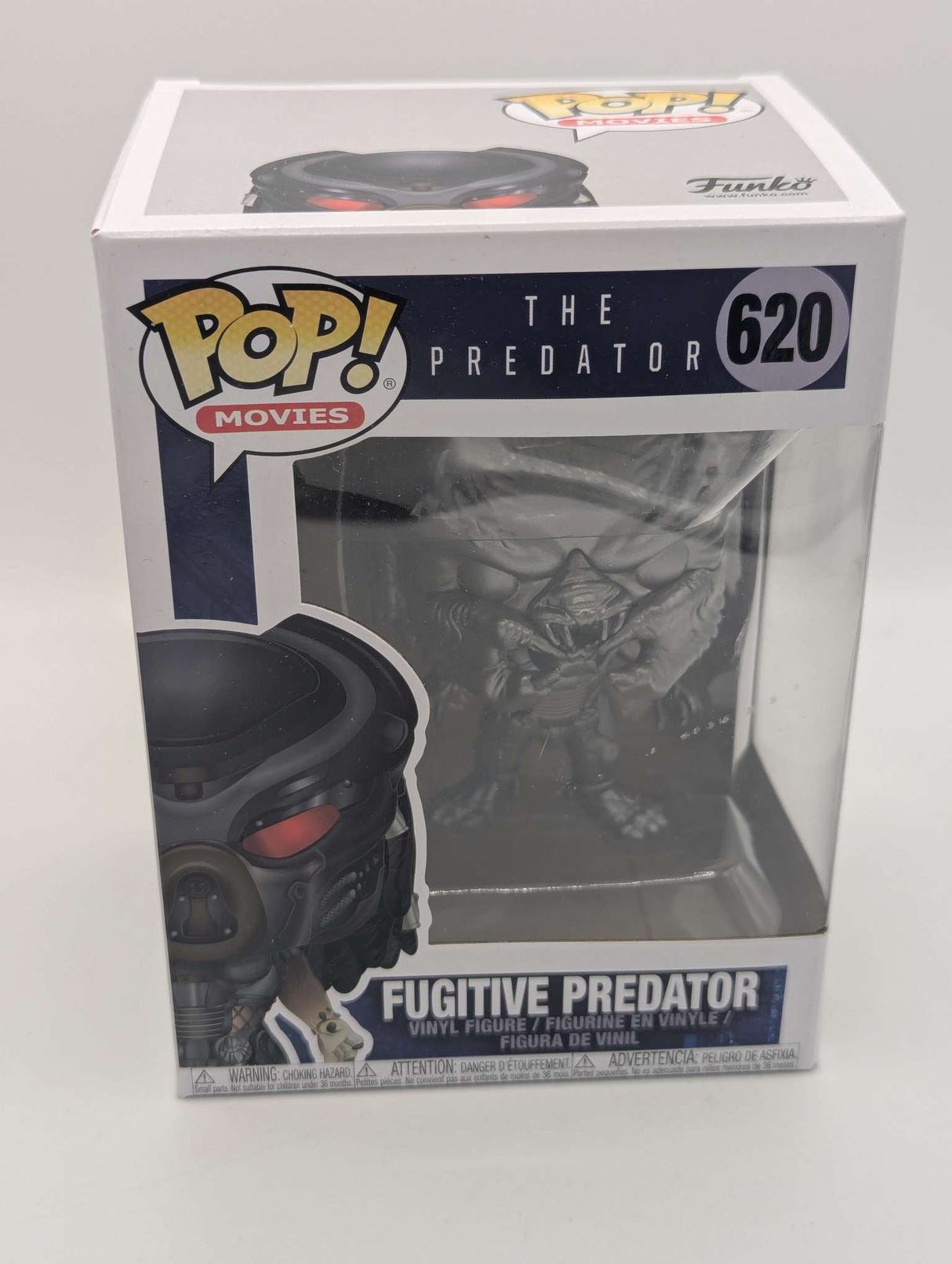 Damaged Box | | Fugitive Predator | The Predator | Funko Pop Movies #620 | Gun Metal Chrome