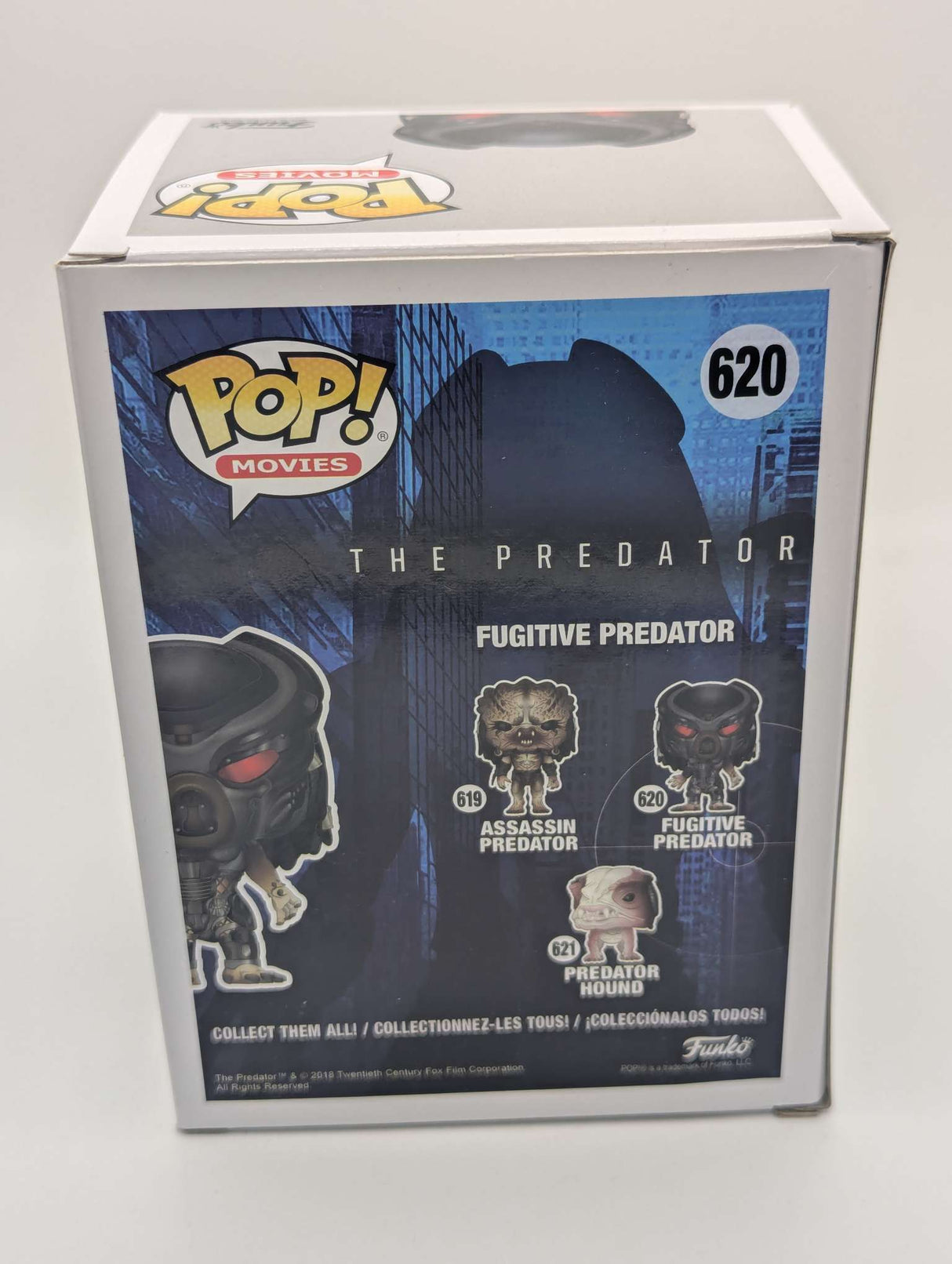 Damaged Box | | Fugitive Predator | The Predator | Funko Pop Movies #620 | Gun Metal Chrome