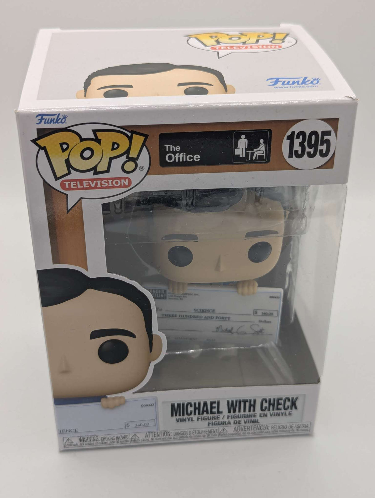 Damaged Box | Funko Pop Television | The Office | Michael with Check #1395