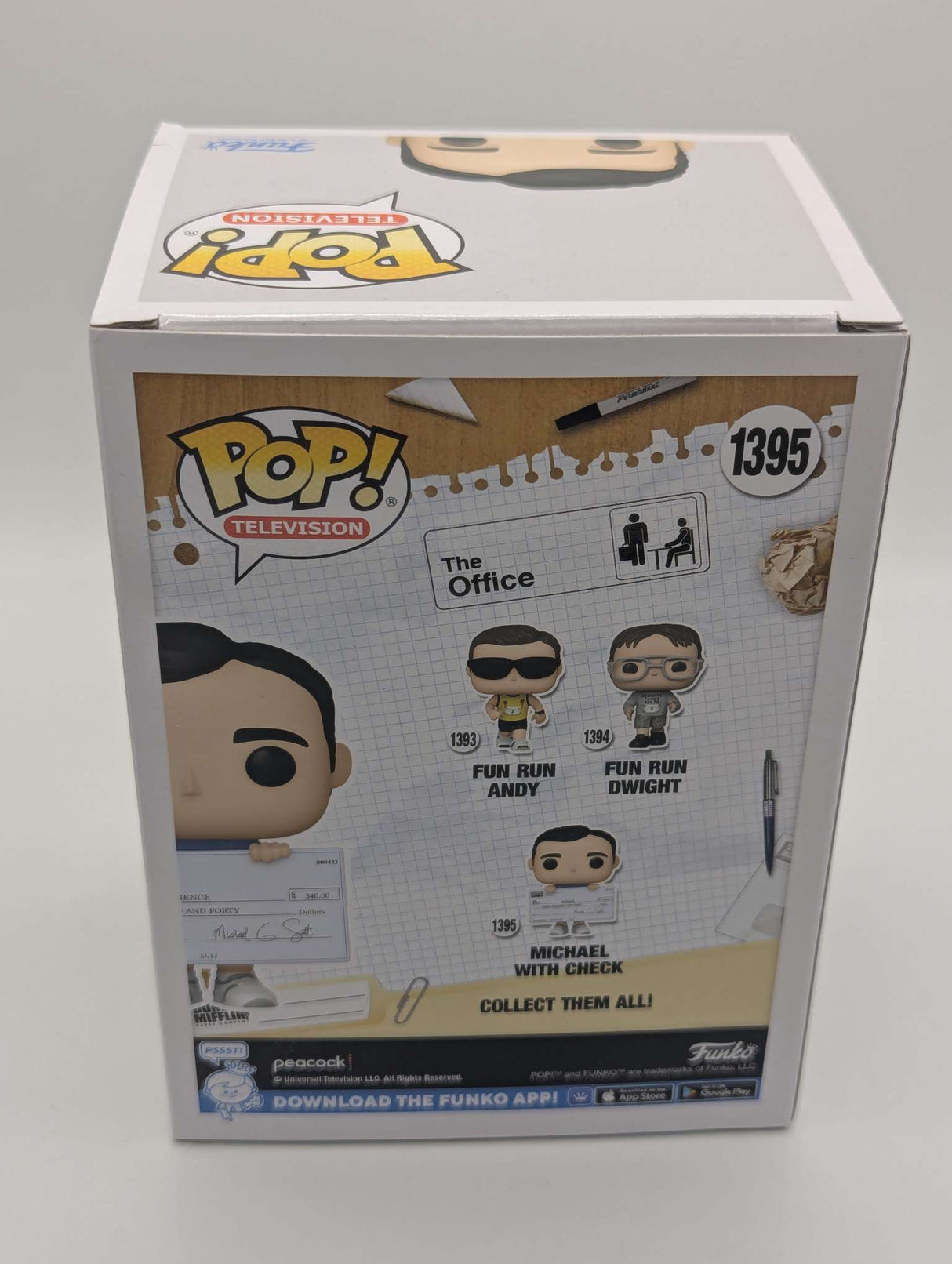 Damaged Box | Funko Pop Television | The Office | Michael with Check #1395