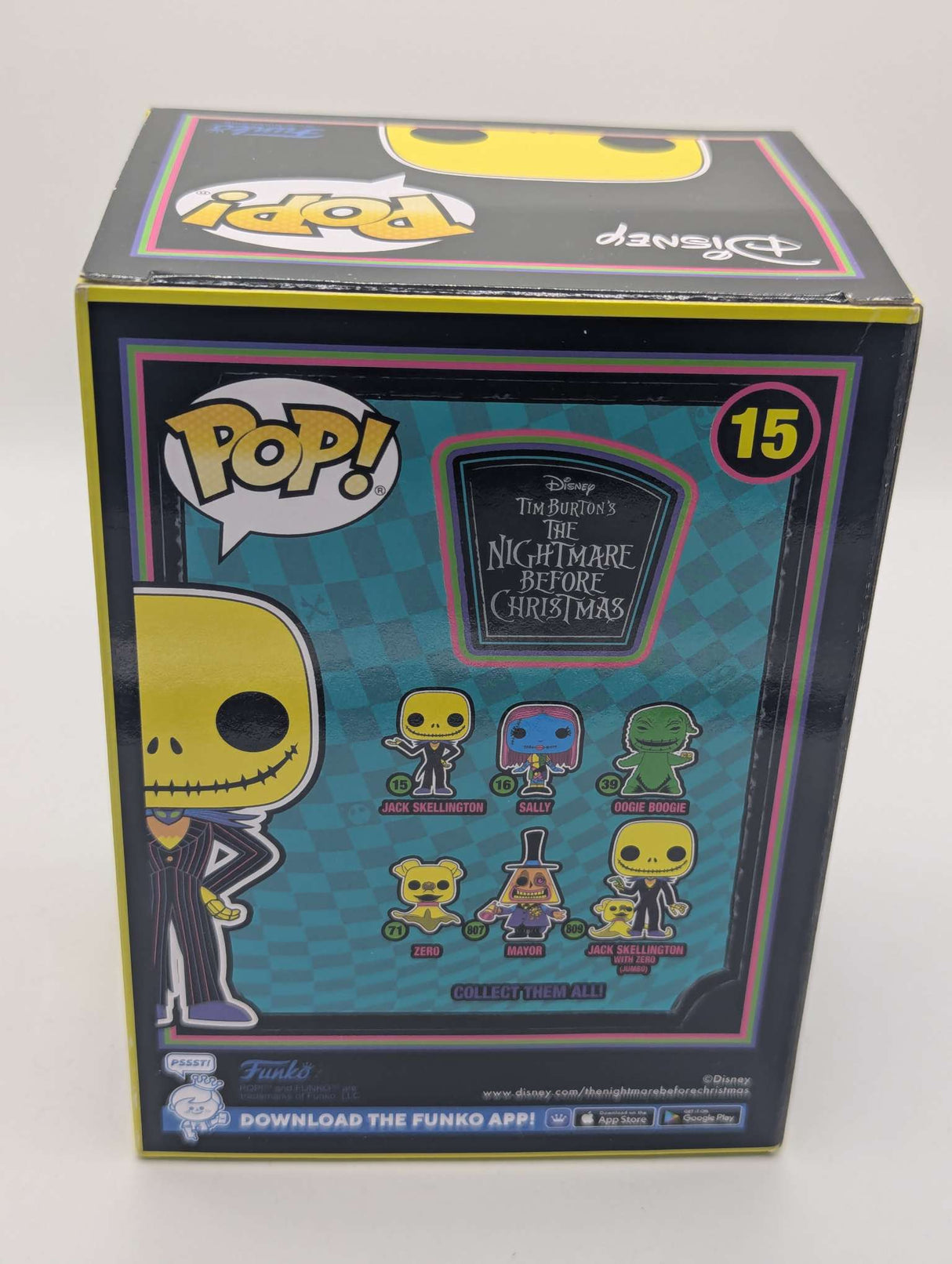 Damaged Box | Funko Pop Disney - Nightmare before Christmas - Blacklight Jack Skellington #15