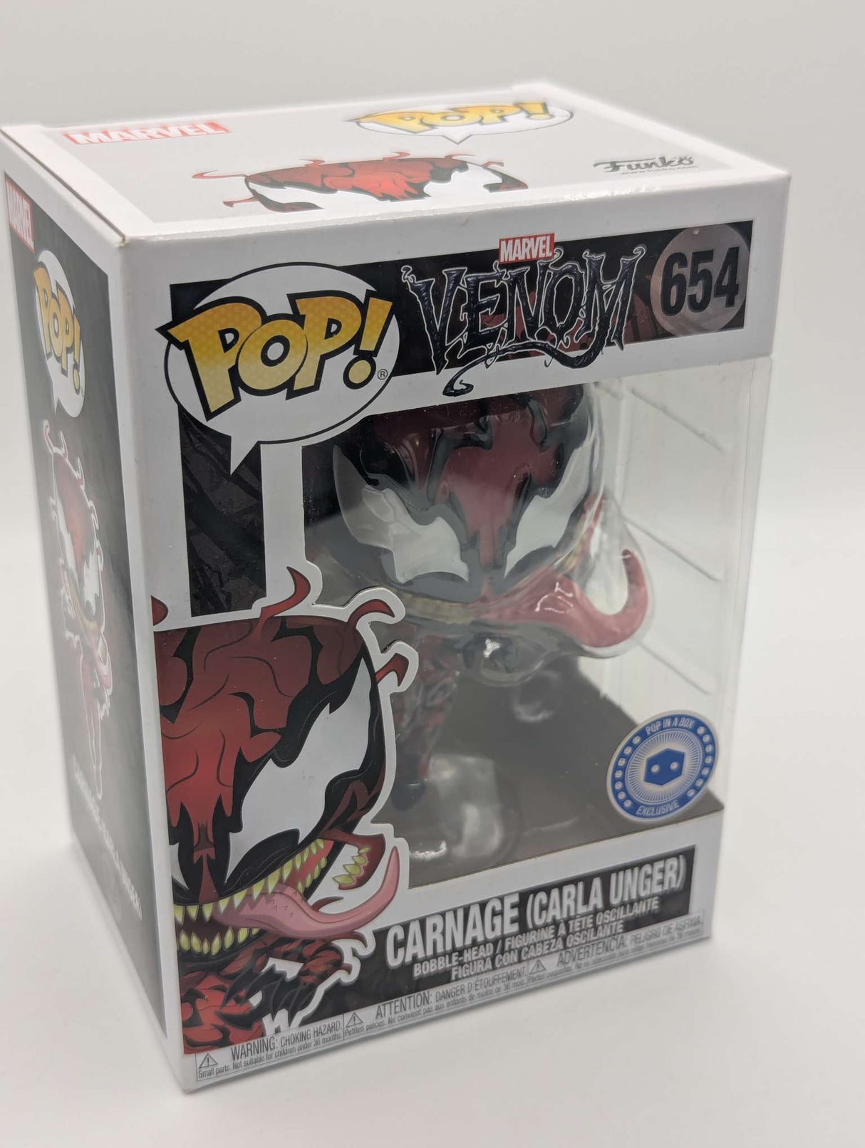 Damaged Box | Funko Pop Marvel | Venom | Carnage (Carla Unger) #654