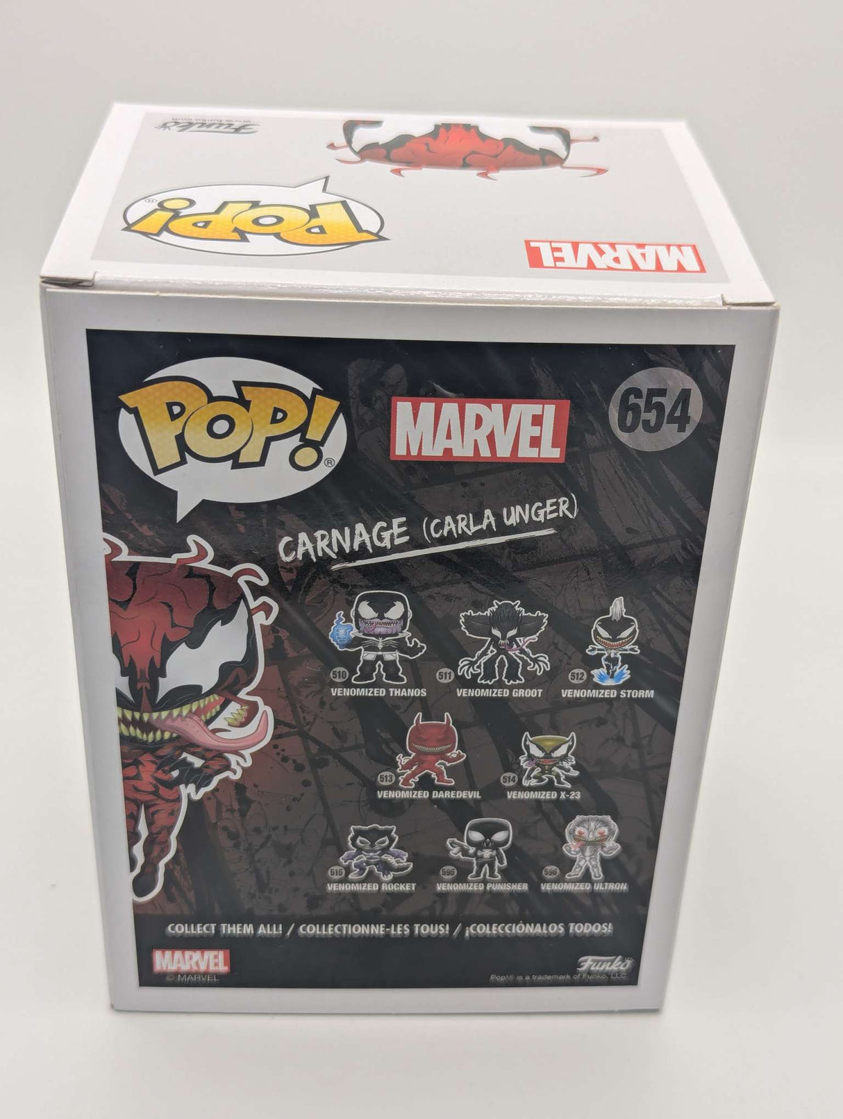 Damaged Box | Funko Pop Marvel | Venom | Carnage (Carla Unger) #654