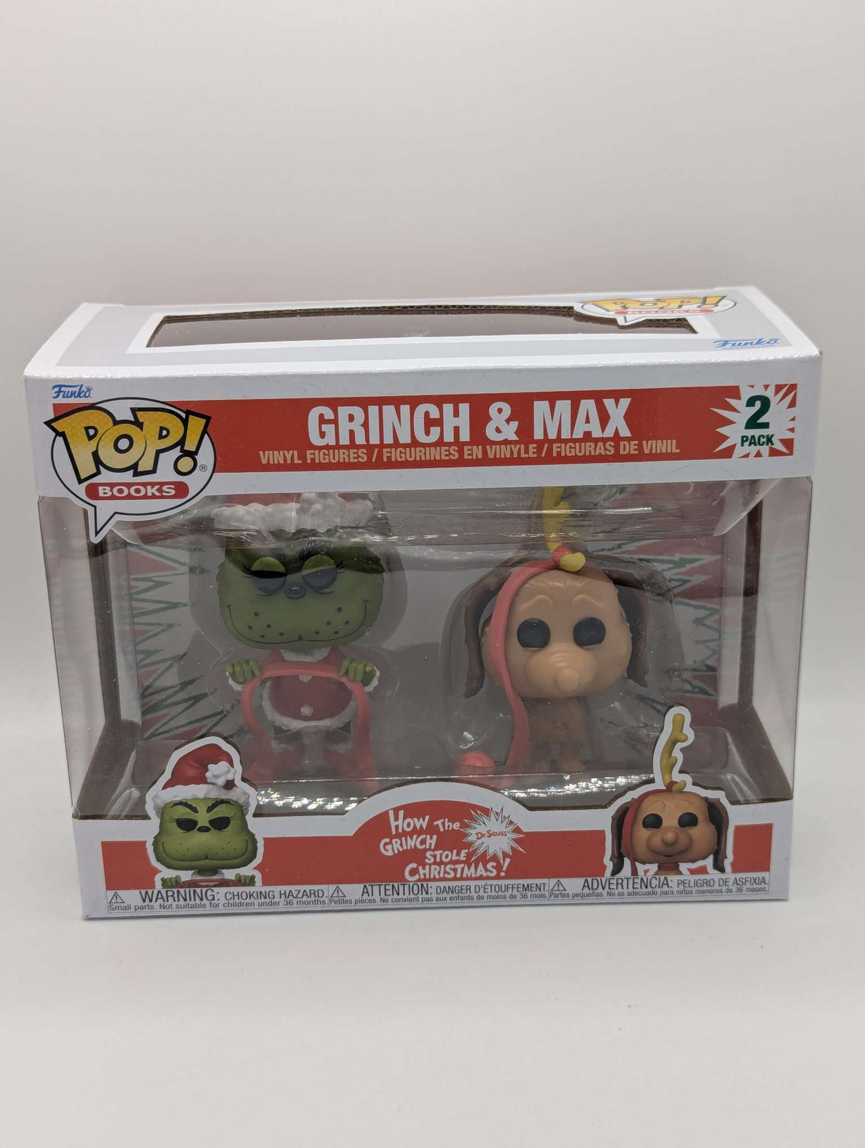 Damaged Box | GRINCH AND MAX | How The Grinch Stole Christmas | Funko Pop! Books 2 Pack