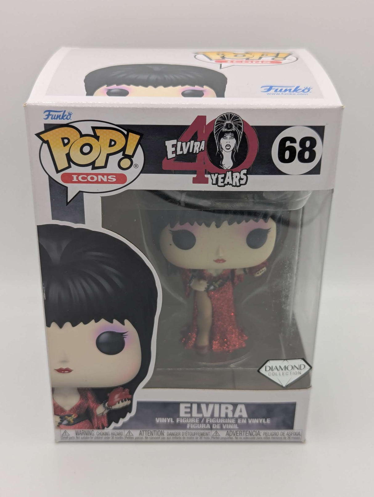 Damaged Box | ELVIRA (Diamond) | Funko Pop Icons #68