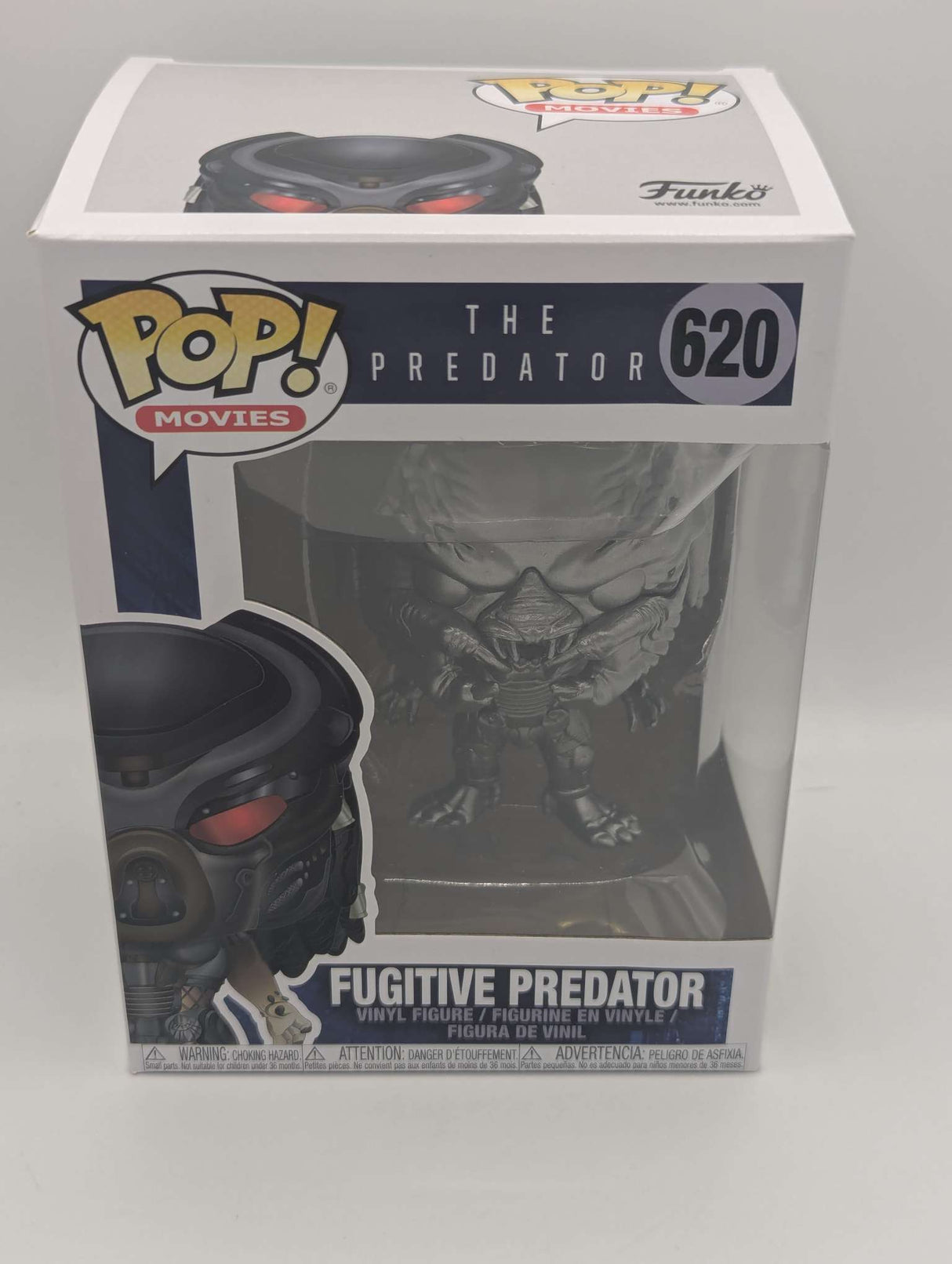 Damaged Box | FUGITIVE PREDATOR | The Predator | Funko Pop Movies #620 | Gun Metal Chrome