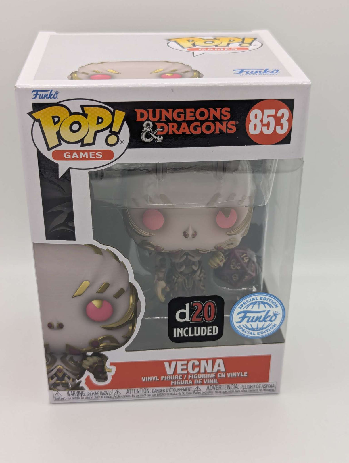 VECNA (WITH D20 DICE) METALLIC | Dungeons & Dragons | Funko Pop Games #853