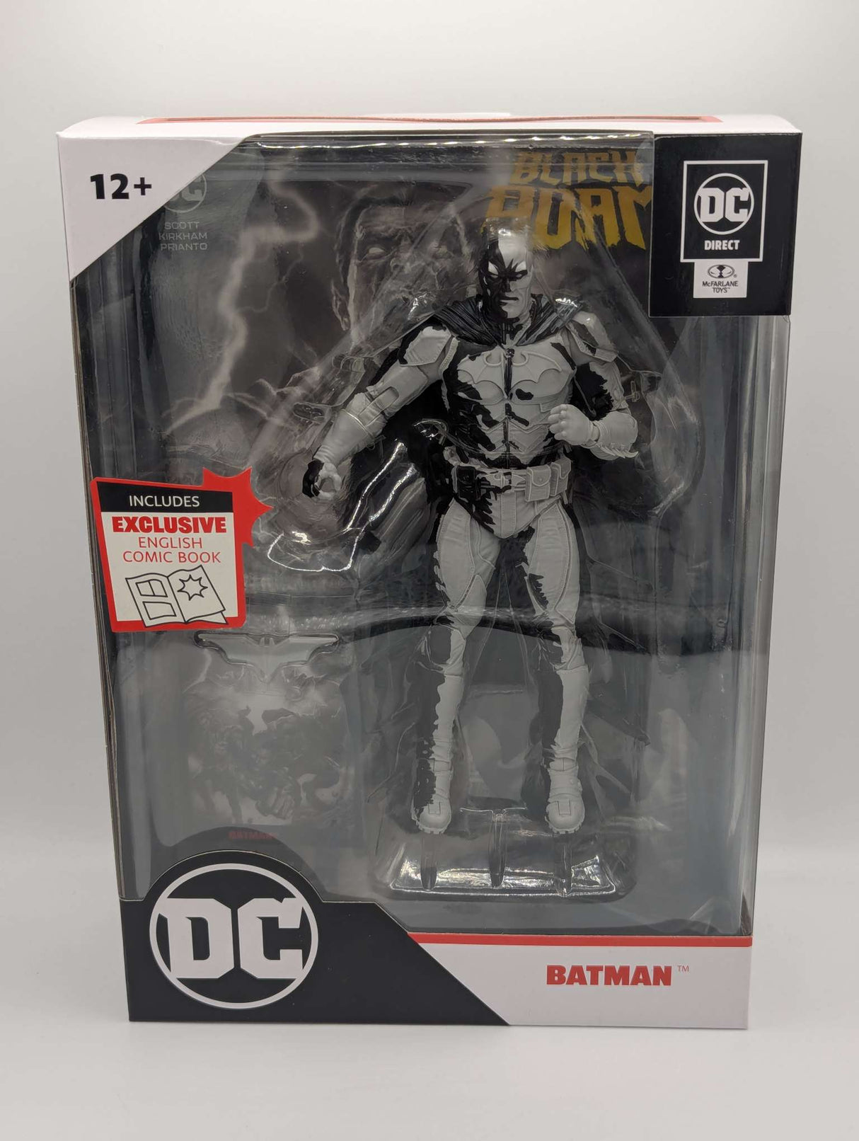 DC BATMAN WITH BLACK ADAM COMIC | Page Punchers | Line Art Variant | 7 inch Figure | McFarlane Toys