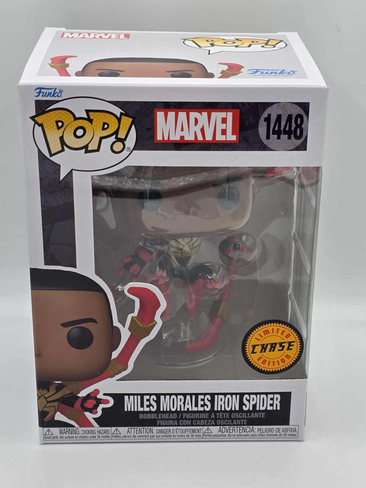 MILES MORALES (UNMASKED) | Iron Spider | Funko Pop Marvel #1448 Chase