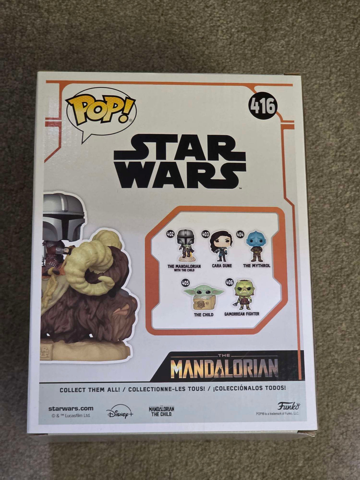 Damaged Box | THE MANDALORIAN AND THE CHILD ON BANTHA | Funko Pop Star Wars #416