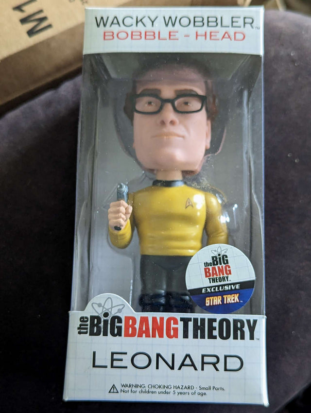 Funko Wacky Wobbler | The Big Bang Theory | Leonard Star Trek Outfit | Bobble Head Figure