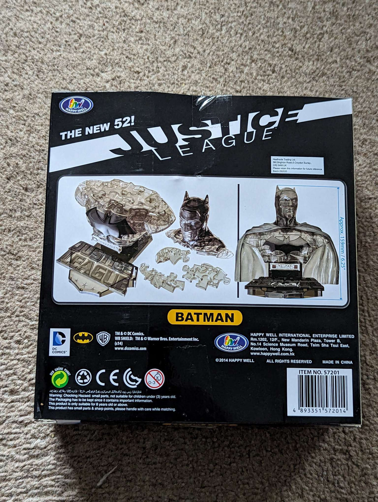 Justice League | Batman Clear 72 Piece 3D Jigsaw Puzzle
