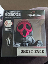 Damaged Box | Handmade by Robots | Scream | Ghost Face Pink Vinyl Figure | Knit Series #081