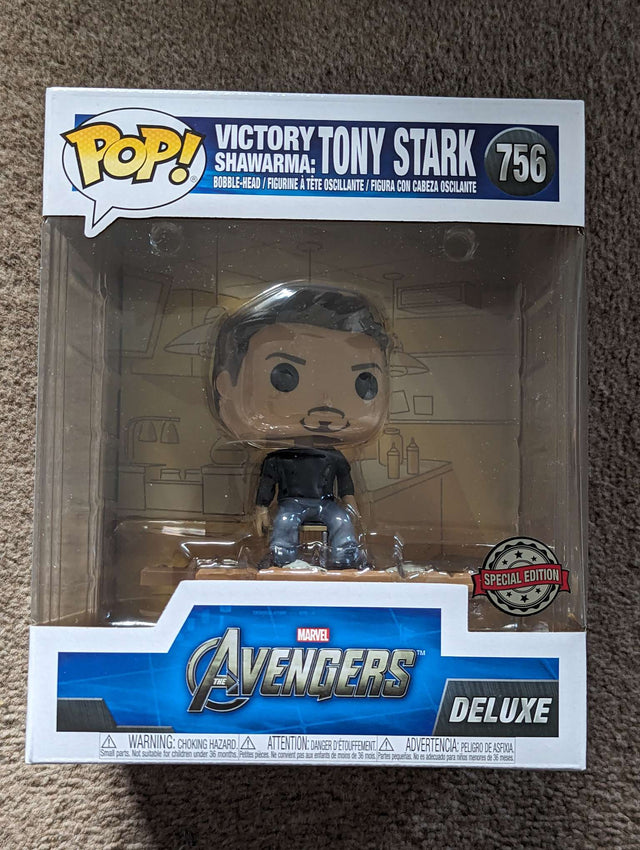 Damaged Box | Funko Pop Marvel | Avengers | Tony Stark Victory Shawarma #756