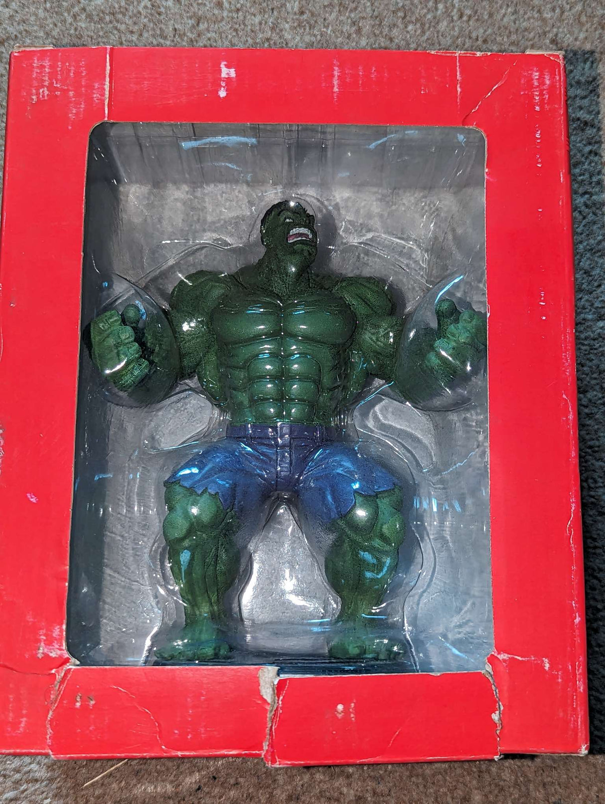 Damaged Box | Marvel Avengers Green Incredible Hulk | Eaglemoss Figurine 15cm