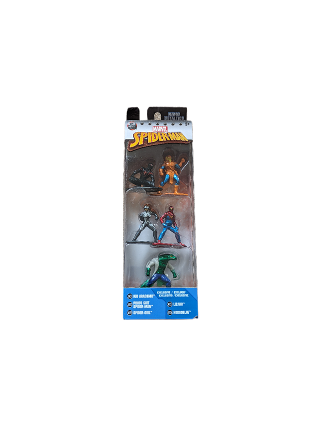 Jada Toys | Spider-Man Nano Metalfigs Diecast | Mini Figures | 5-Pack 4cm