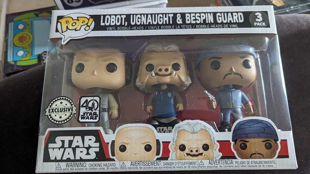 Damaged Box | Funko Star Wars  Lobot, Ugnaught and Bespin Guard Exclusive (Cloud City) - 3 Pack