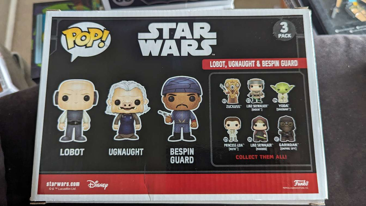 Damaged Box | Funko Star Wars  Lobot, Ugnaught and Bespin Guard Exclusive (Cloud City) - 3 Pack
