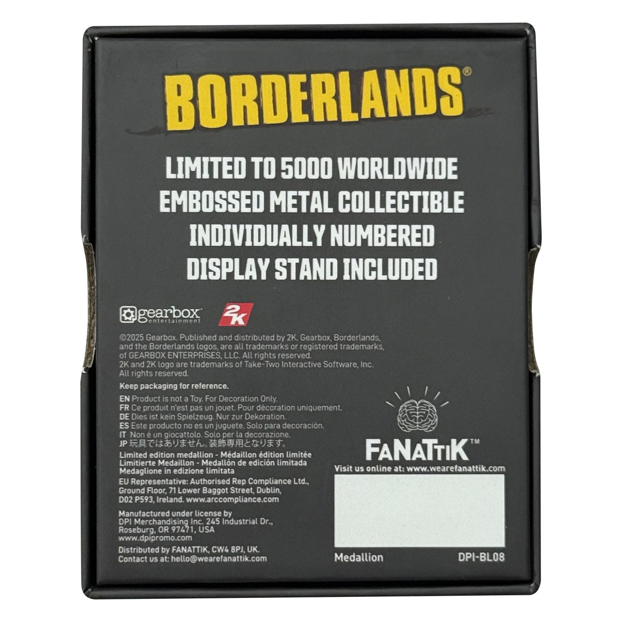 Fanattik Borderlands Limited Edition PSYCHO Bandit Mask Metal Replica