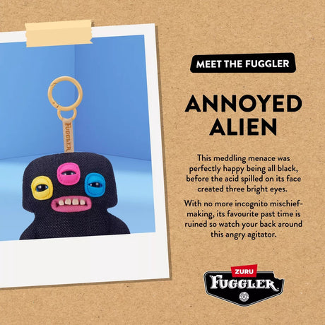 ANNOYED ALIEN - BLACK | Series 6 | Fuggler Keyring 5"