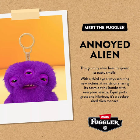 ANNOYED ALIEN - PURPLE | Series 6 | Fuggler Keyring 5"