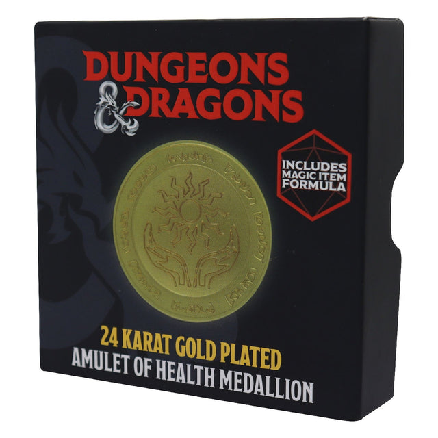 Dungeons & Dragons | Amulet of Health | 24k Gold Plated Medallion | Limited Edition