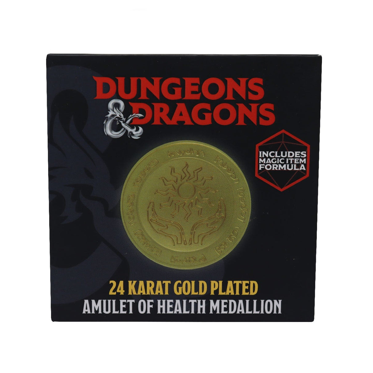 Dungeons & Dragons | Amulet of Health | 24k Gold Plated Medallion | Limited Edition