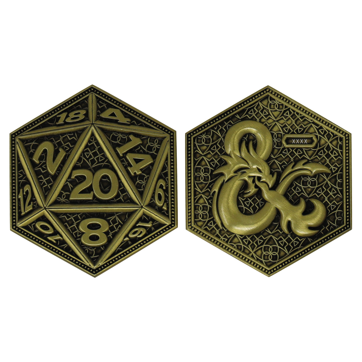 Fanattik Dungeons & Dragons: D20 DIE Limited Edition Embossed Collectable Coin