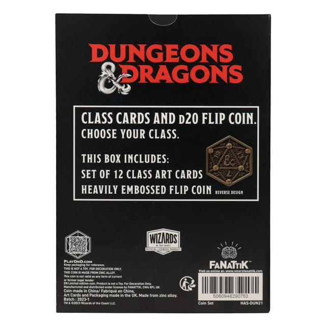 Dungeons & Dragons | Class Cards and D20 Flip Coin