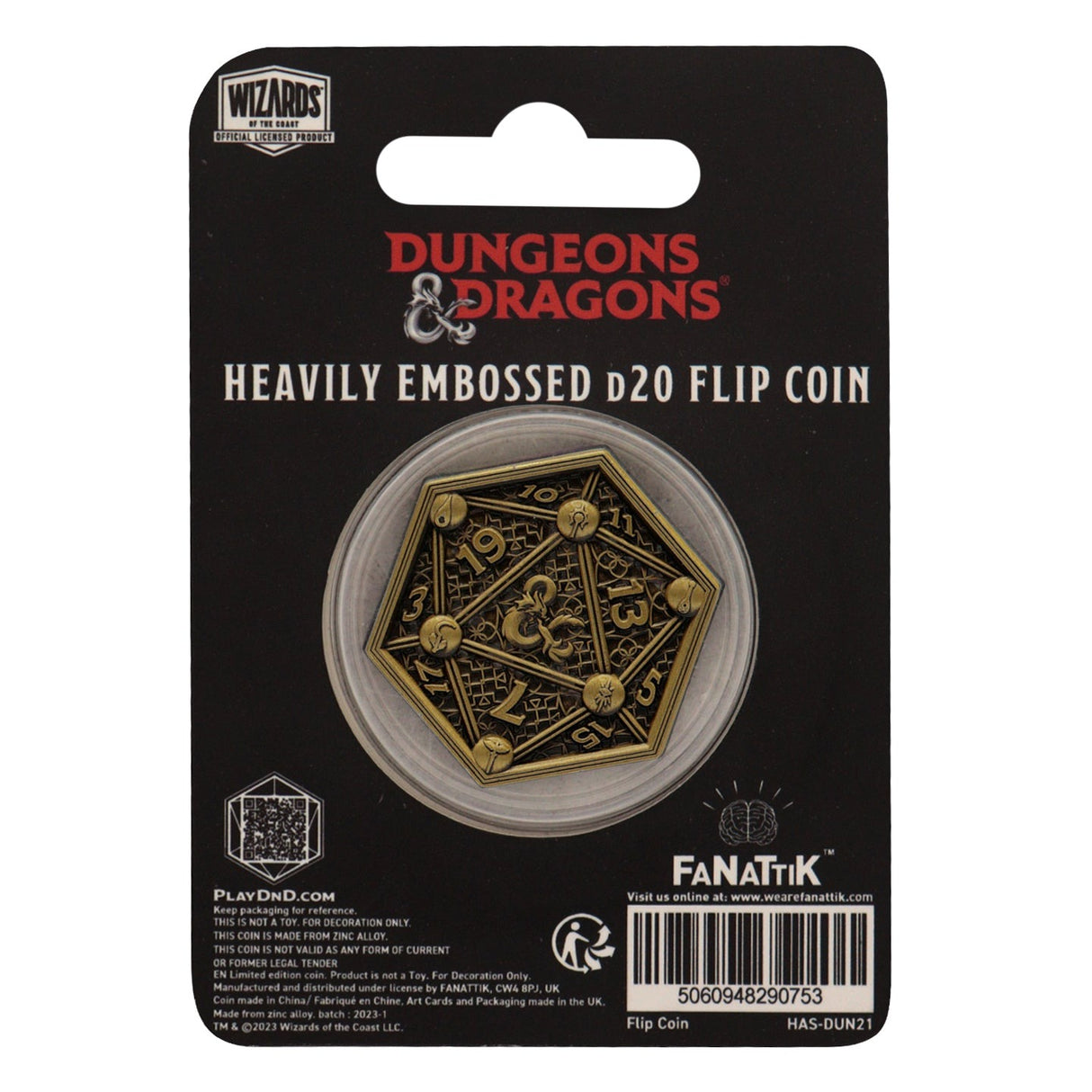 Dungeons & Dragons | Class Cards and D20 Flip Coin