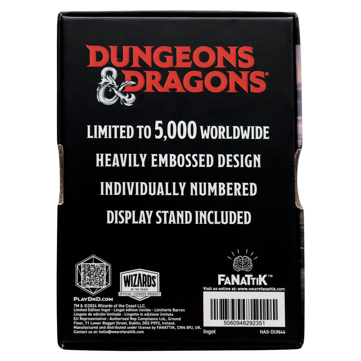 Fanattik Dungeons & Dragons: MIRABAR INGOT REPLICA Limited Edition Metal Ingot