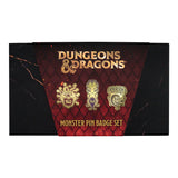 Dungeons & Dragons 50th Anniversary BEHOLDER, MIND FLAYER & MIMIC Limited Edition Pin Badge Set