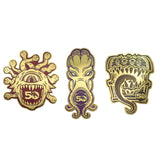 Dungeons & Dragons 50th Anniversary BEHOLDER, MIND FLAYER & MIMIC Limited Edition Pin Badge Set