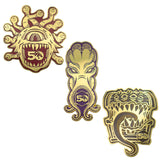 Dungeons & Dragons 50th Anniversary BEHOLDER, MIND FLAYER & MIMIC Limited Edition Pin Badge Set