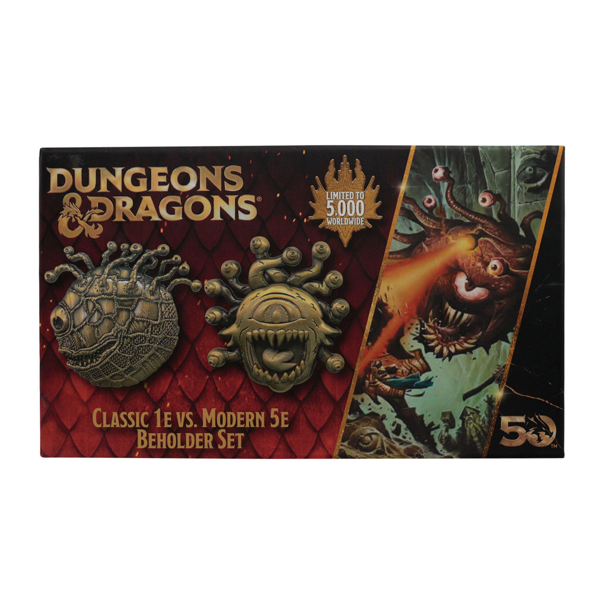 Dungeons & Dragons 50th Anniversary BEHOLDER Limited Edition Twin Medallion Set