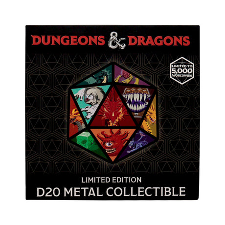 D20 METAL COLLECTABLE | Dungeons & Dragons | Medallion | Limited Edition