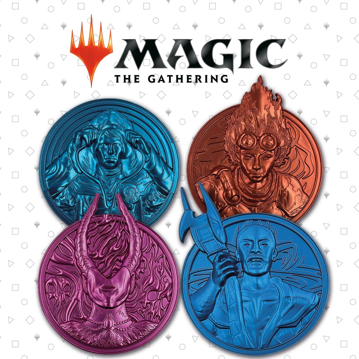 Magic the Gathering | Planeswalkers | Set of 4 Medallions | Collectible Limited Edition