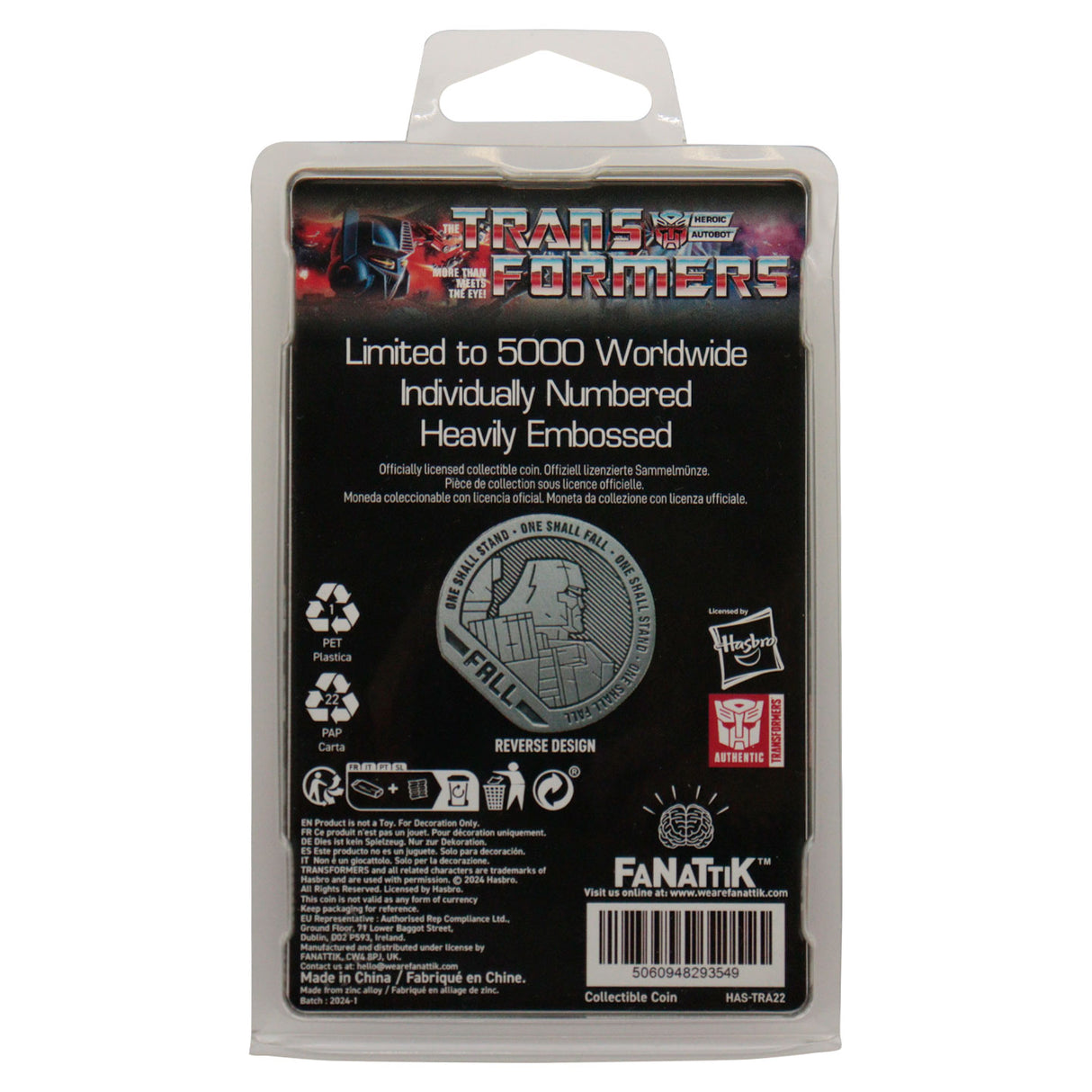 Transformers 40th Anniversary OPTIMUS PRIME & MEGATRON Limited Edition Collectible Coin