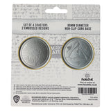 HARRY POTTER | Set of 4 Embossed Metal Coasters