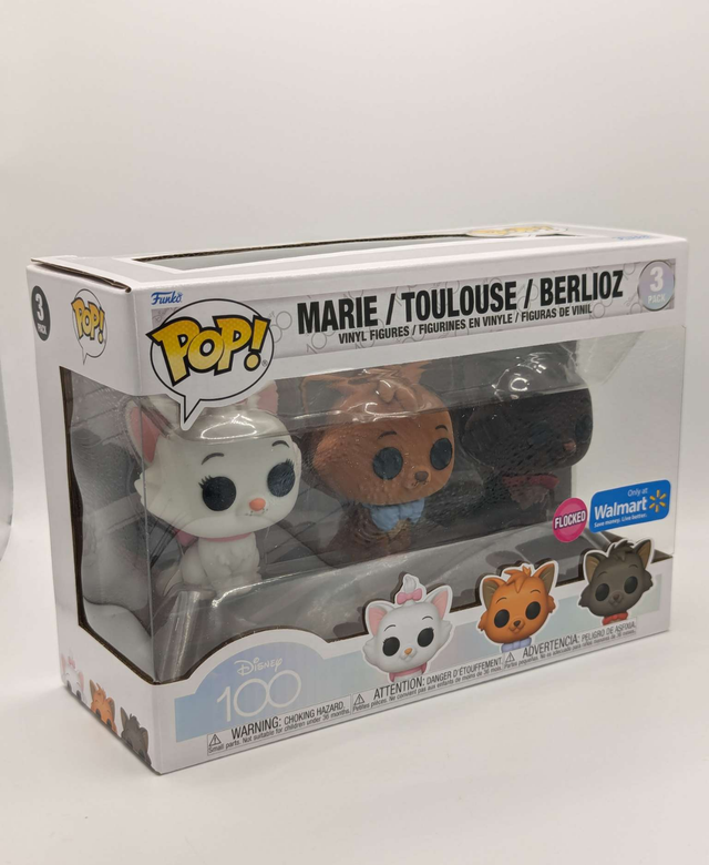 Funko Pop Disney | Aristocats | Marie, Toulouse, Berlioz  | 3 Pack Flocked