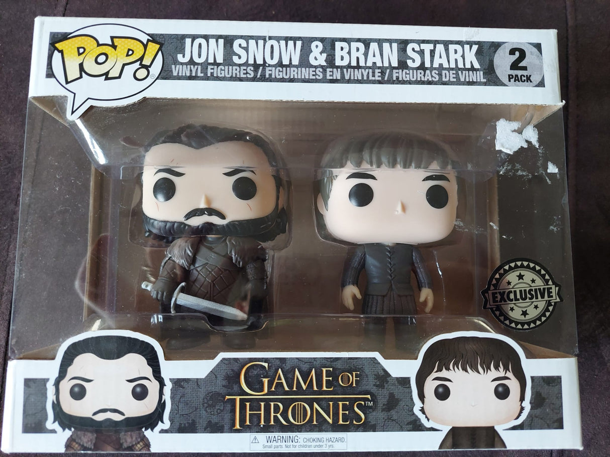 Damaged Box | Funko Pop | Game of Thrones | Jon Snow & Bran Stark | 2 Pack