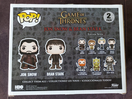 Damaged Box | Funko Pop | Game of Thrones | Jon Snow & Bran Stark | 2 Pack