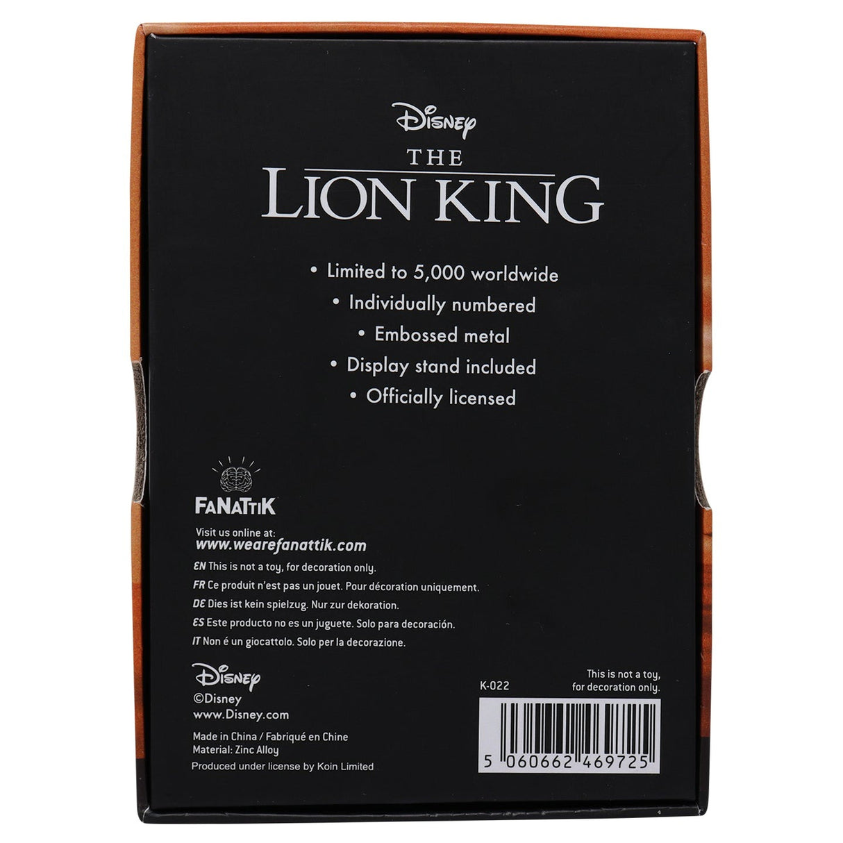 Disney Lion King  | Ingot | Limited Edition