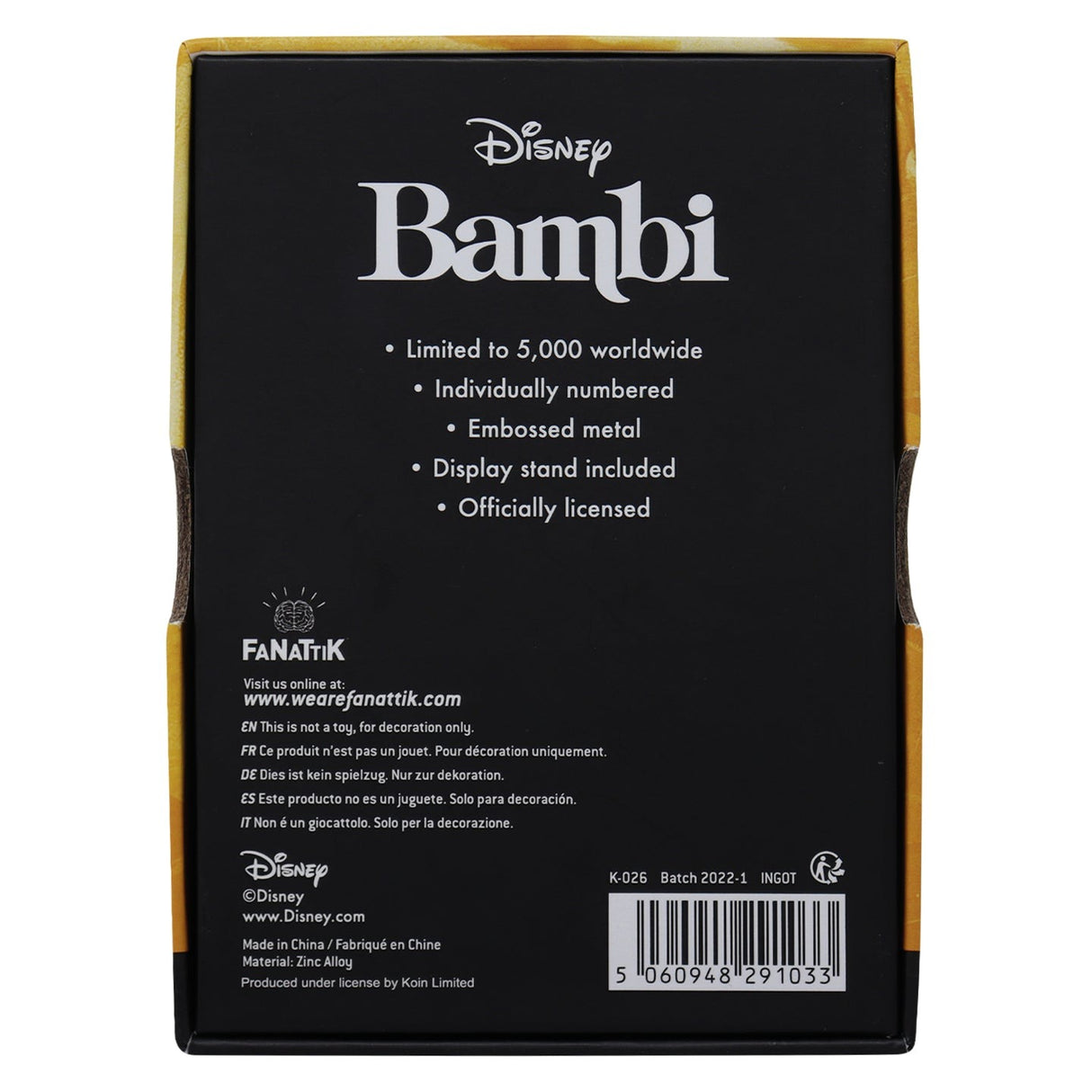 Disney Bambi  | Ingot | Limited Edition