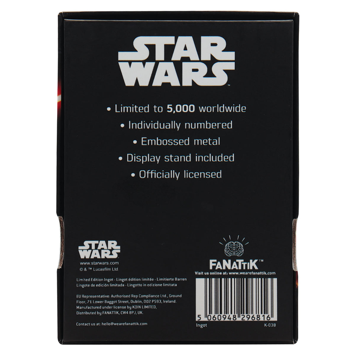 Fanattik Star Wars: LUKE SKYWALKER & DARTH VADER The Empire Strikes Back Limited Edition Metal Ingot