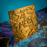 Yu-Gi-Oh! DUELIST KINGDOM Limited Edition Antique Gold Plated Collectible Metal Map