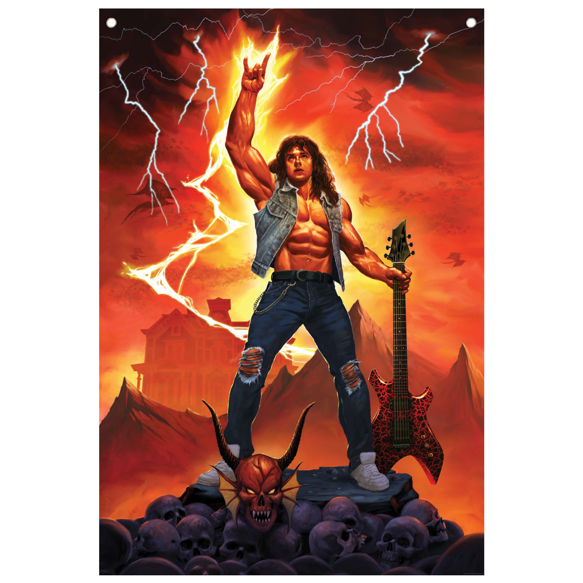 Fanattik Stranger Things: EDDIE MUNSON Hellfire Club Extra Large Wall Banner (125 x 85cm)