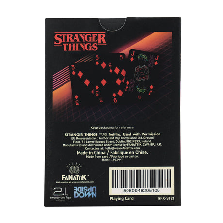 Fanattik Stranger Things NEON Retro Playing Cards Deck